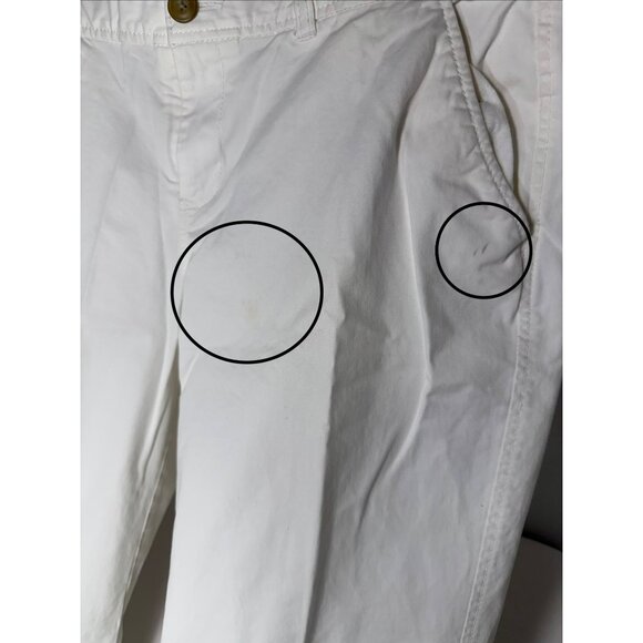 OLD NAVY Women 12 Regular White Perfect BootCut Khaki Chino Pants Cotton Stretch - Picture 7 of 13